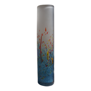 1970s Mdina Glass Cylindrical Vase