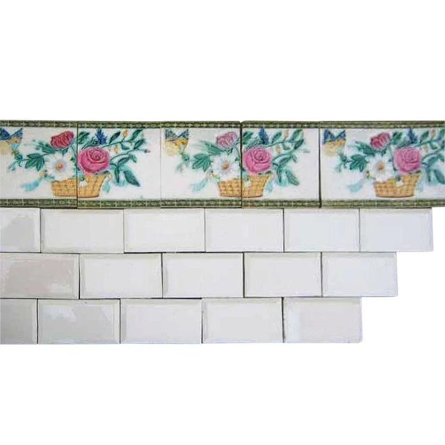 Art Nouveau Relief Tiles, Morialmé, 1900s, Set of 2 For Sale - Image 10 of 11