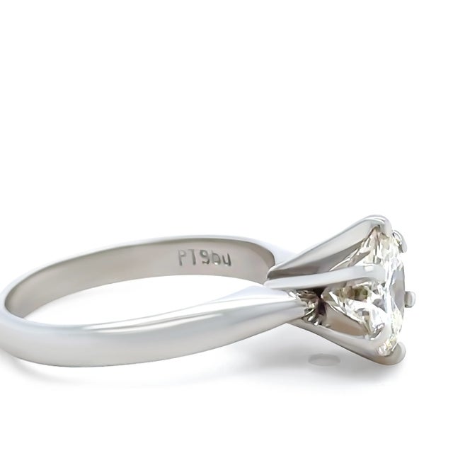 Bespoke Platinum Diamond Engagement Ring 1.48ct For Sale - Image 4 of 9