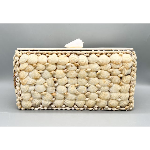 Vintage Coastal Shell Box – Philippine Shellcraft Decorative Storage – Organic Modern / Boho Coastal For Sale - Image 16 of 18