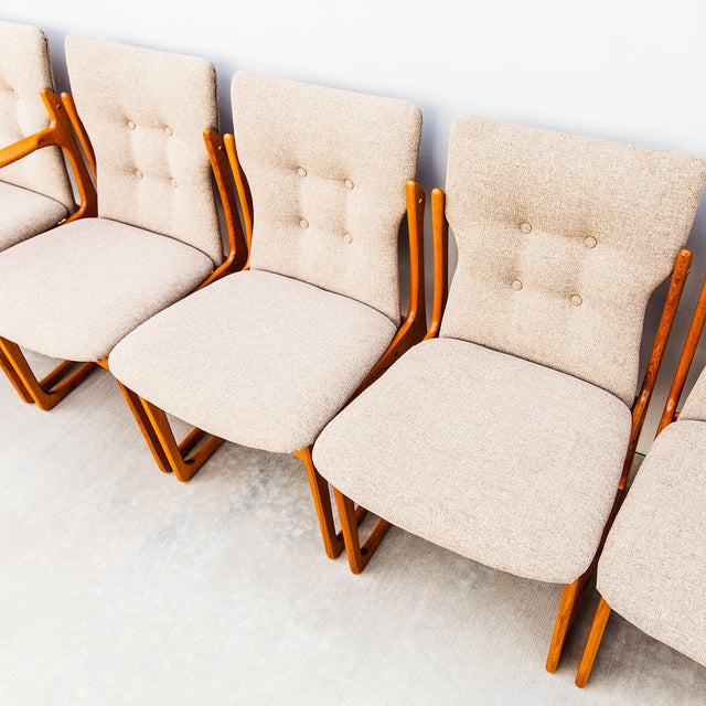 Mid-Century Modern Vintage Danish Modern Solid Teak Dining Chairs by Vamdrup For Sale - Image 3 of 15