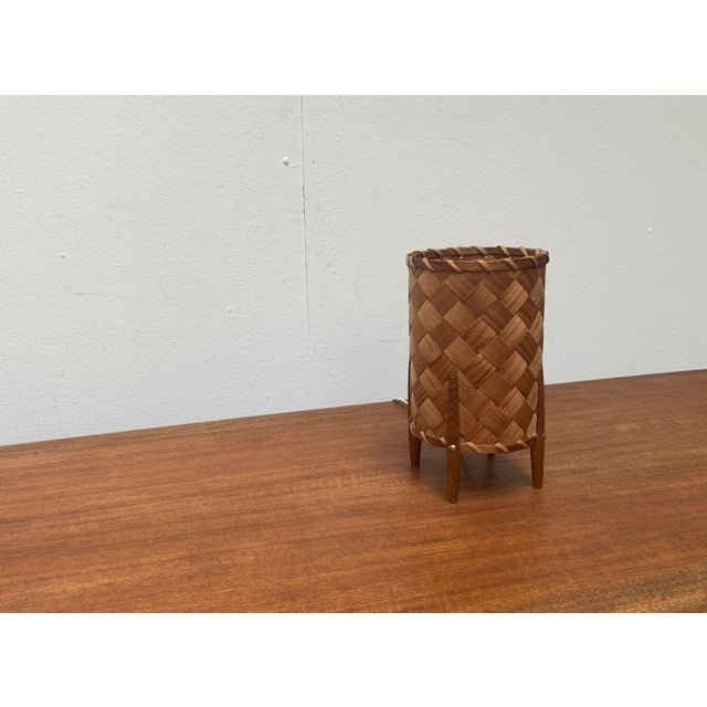 Mid-Century Swedish Wooden Veneer Table Lamp from Vamhus, 1960s For Sale - Image 11 of 18