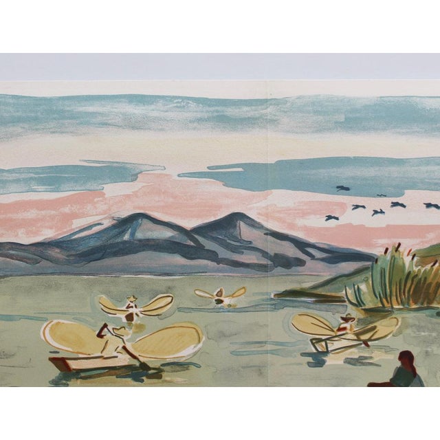 Yves Brayer, Mexican Fishermen in Lake Patzcuaro, Lithograph, 1963, Framed For Sale - Image 6 of 18