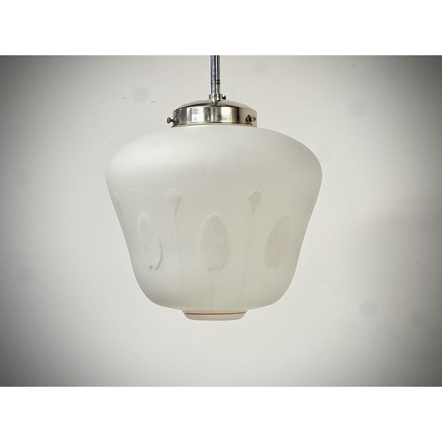 Mid-Century Swedish Modern Opaline Glass Pendant, 1950s-1960s For Sale - Image 9 of 11