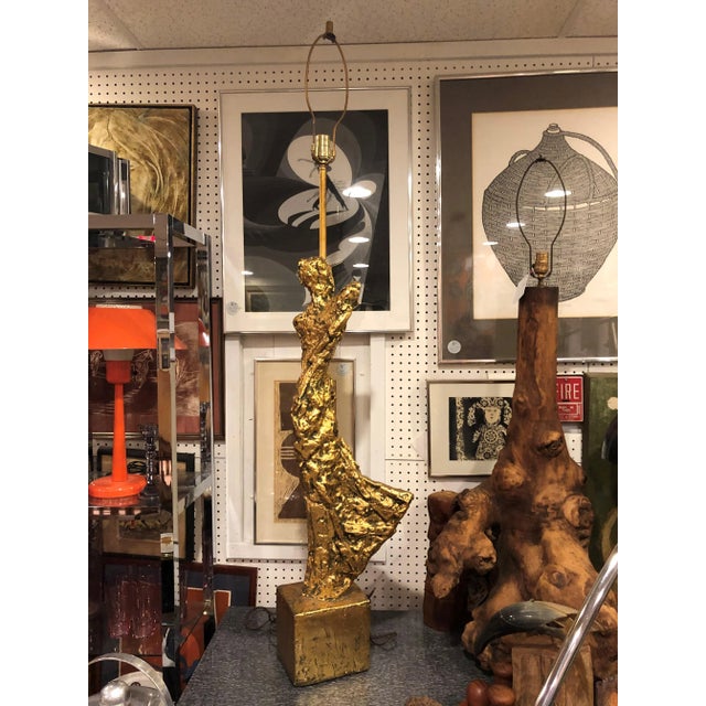 Mid-Century Modern 1960s Monumental Brutalist Sculptural Lamp of a Woman For Sale - Image 3 of 11