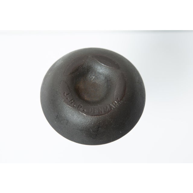 Mid-Century Modern Dansk Jens Quistgaard Iron and Brass Candlestick Holders, Set of 4 For Sale - Image 3 of 3