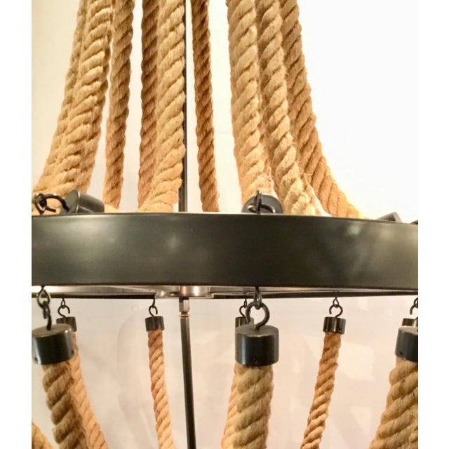 Noir Noir Company Vic Rope Chandelier For Sale - Image 4 of 7