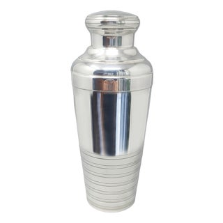 Vintage French Art Deco Silver Plated Cocktail Shaker, 1930s For Sale
