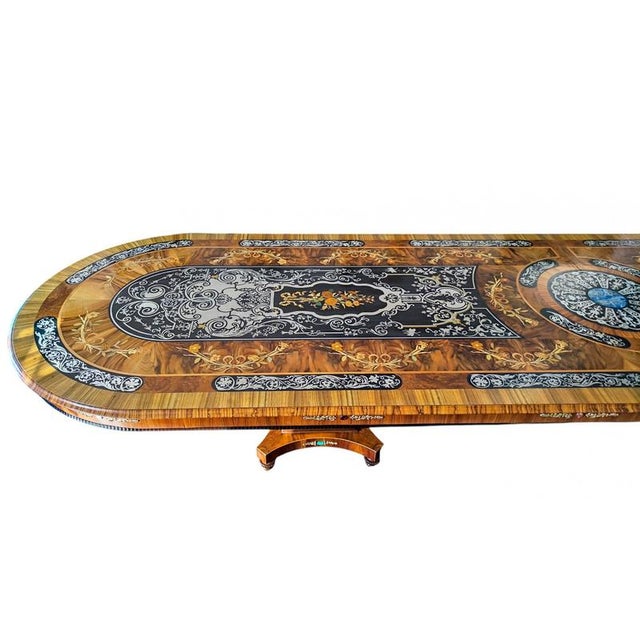 Vintage Marquetry Dining Table, 1900s For Sale - Image 3 of 18
