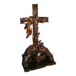 Mid 19th Century Black Forest Holy Water Cross For Sale