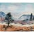 Mid 20th Century Modernist Winter Landscape Painting Watercolor on Paper landscape, Signed E.B. lower right corner...