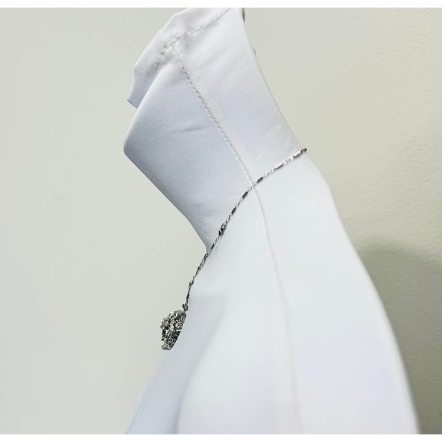 Mid-Century Modern Mid 20th Century White Diamond Multi-Shape Necklace in 14k White Gold For Sale - Image 3 of 7