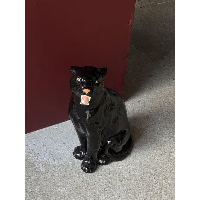 Italian Artist, Black Panther, 1960s, Terracotta For Sale - Image 11 of 13