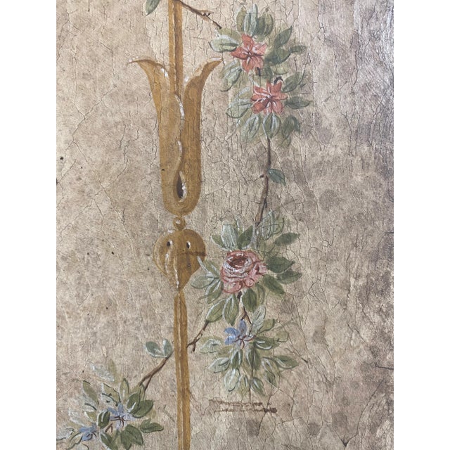 Textile 19th C Italian Florentine Oil on Canvas Painting For Sale - Image 7 of 12