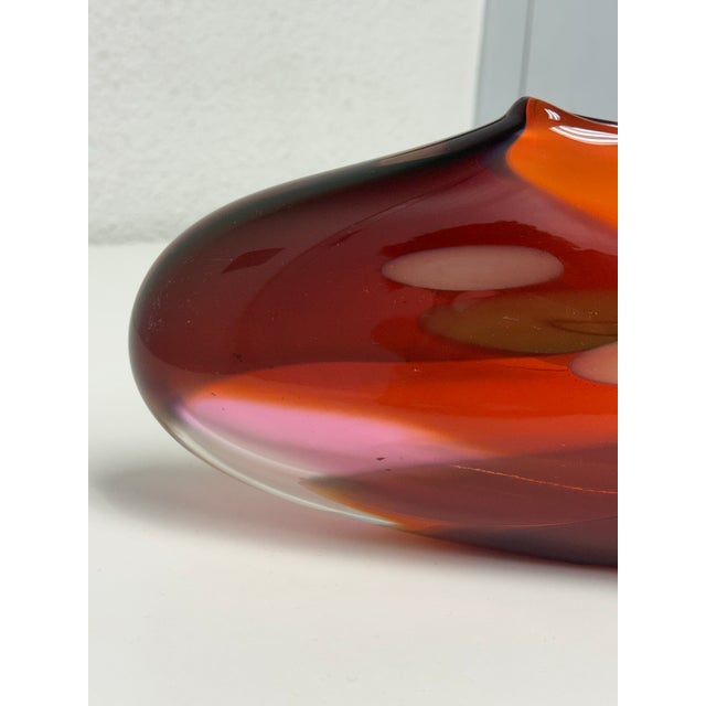 Ruby Red Bengt Hokanson & Trefny Dix Art Glass Vase For Sale - Image 8 of 12