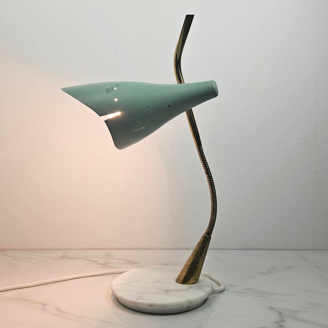 Table Lamp with Marble Foot attributed to Oscar Torlasco for Lumi, Italy, 1955 For Sale - Image 13 of 16