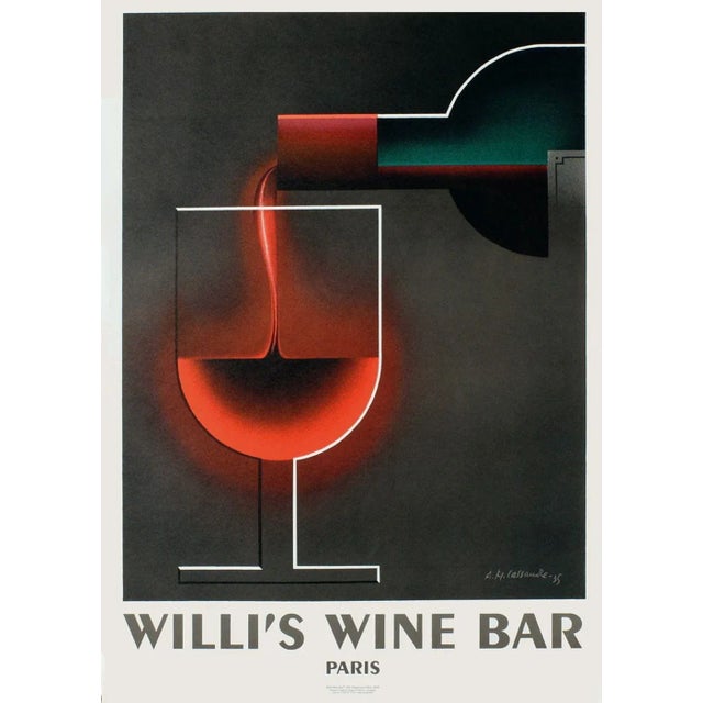 CASSANDRE A.M. (AFTER) 1983 WILLI'S WINE BAR 2005 lithograph poster on matt poster paper signed in the plate 39.8 x 28.3...