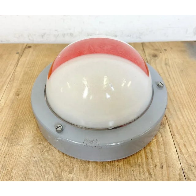 Gray Vintage Emergency Wall Light from Elektrosvit, 1970s For Sale - Image 8 of 13