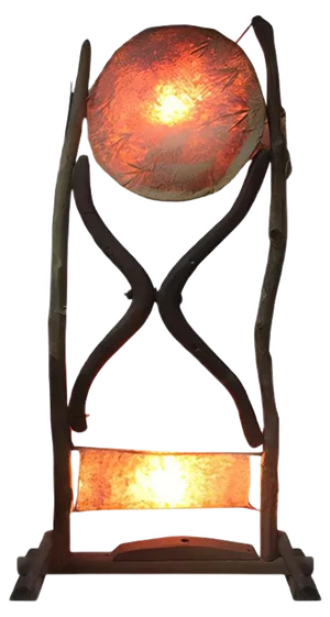 Parchment and Wood Floor Lamp, 1960s