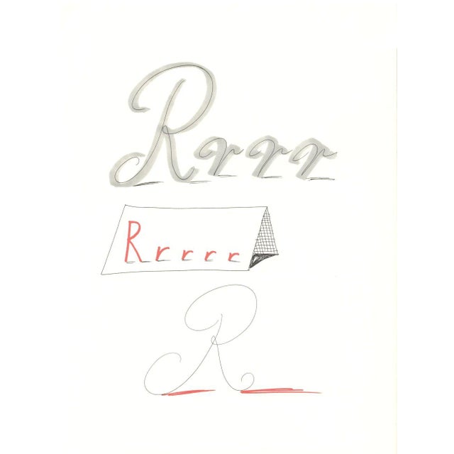 'R' from 'Hockney's Alphabet' By David Hockney 1991 Lithograph on Exhibition Fine Art Cartridge paper 38.4 x 46.4 cm...