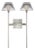 Waterford for Visual Comfort Signature Blaze 19" 2 Light Tail Sconce in Polished Nickel with Clear Crystal For Sale