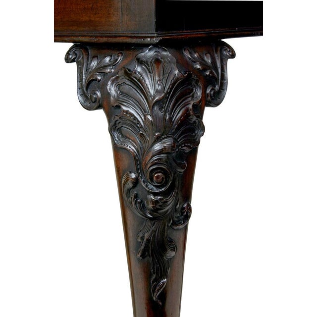 Wood 19th Century English Hand Carved Serving Table, 1880s For Sale - Image 7 of 14