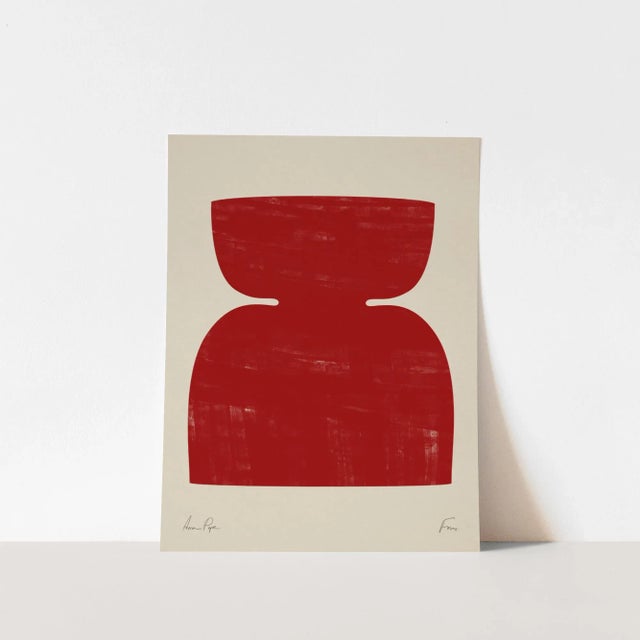 2020s Contemporary Abstract Red Giclee Print For Sale - Image 5 of 6