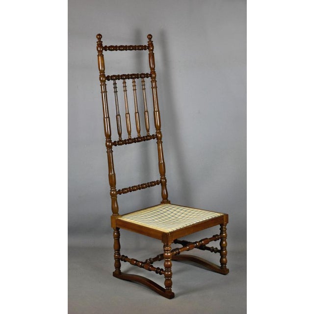 Antique French Walnut Side Chair For Sale - Image 12 of 13