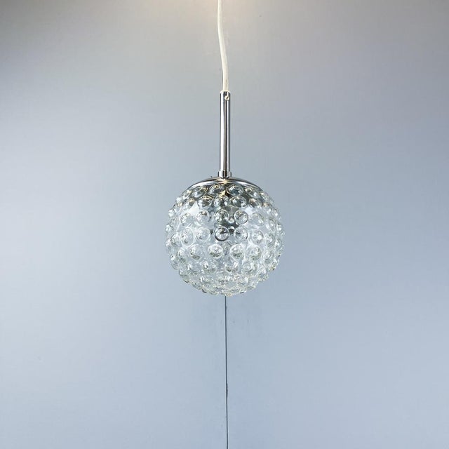 1970s Model P115 Pendant in Chrome with Glass Globe by Rolf Krüger for Staff + Schwarz, 1970s For Sale - Image 5 of 9