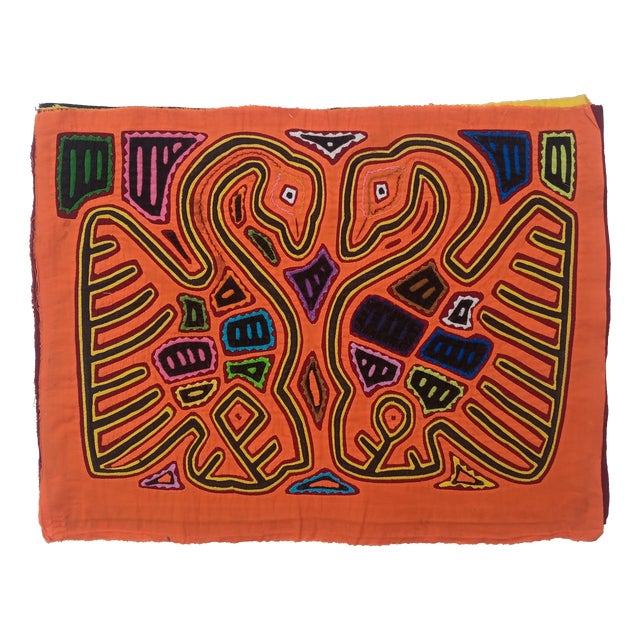 Mola Fabric by Cuna Indians from San Blas Island, Panama, 1970s For Sale