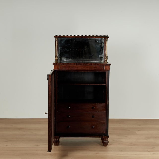 Traditional Antique English Regency Rosewood Ciffonier or Cabinet For Sale - Image 3 of 14