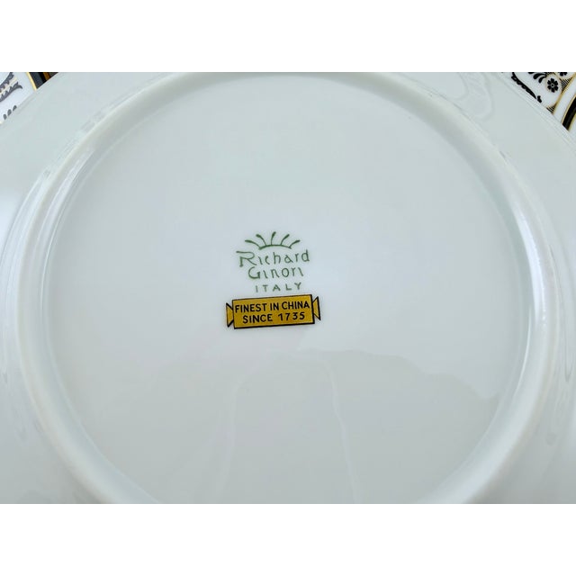 1980s 1980s Richard Ginori Ercolano Black Salad/Dessert Plates - Set of 6 - Italy For Sale - Image 5 of 5