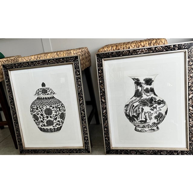 Vintage William Stafford Black & White "Chinese Vases" 28/295 Limited