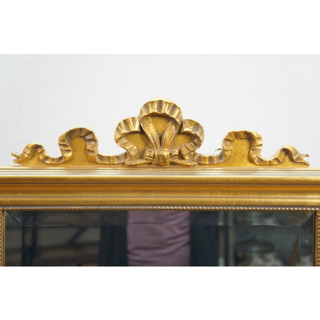 Vintage 1989 Windsor Art Louis XV Rococo Style Gold Gilt Beveled Wall Mirror 37" For Sale - Image 10 of 14