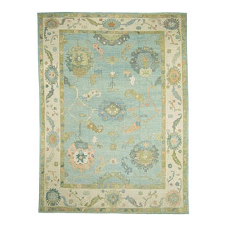 Turkish Oushak Rug 11'10" x 15'10" For Sale