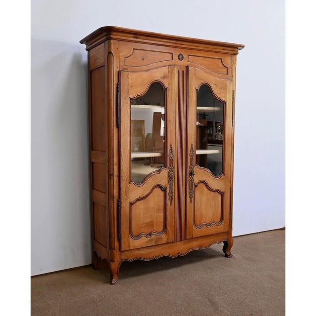 Louis XV Little Cabinet Library in Cherry Trees For Sale - Image 3 of 18