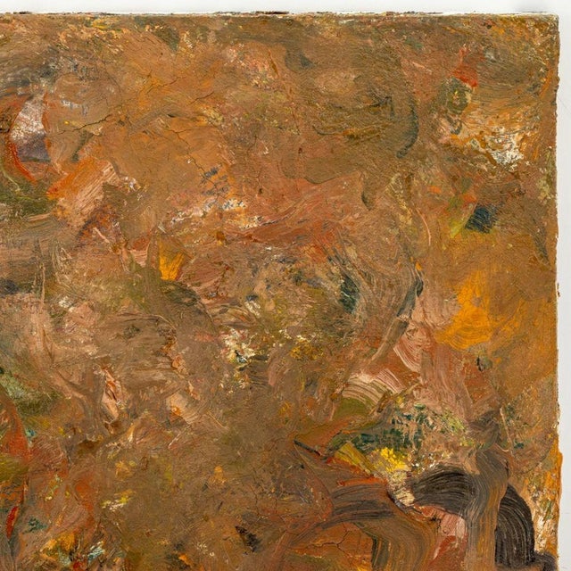 Andy Miller (American, b. 1950), Abstract Composition, Oil on Canvas, impasto details, in warm yellows and browns, with...