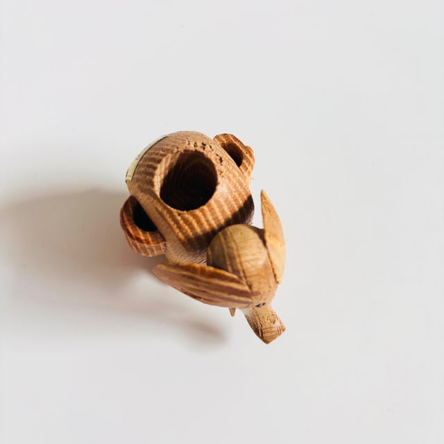 Wood Wood Elephant Toothpick Holder For Sale - Image 7 of 9