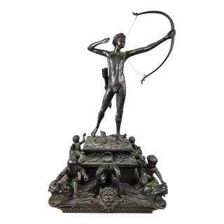Nude Bronze Archer Sculpture, 1900s For Sale