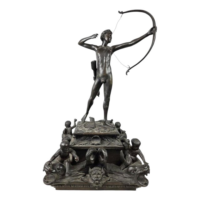 Nude Bronze Archer Sculpture, 1900s For Sale