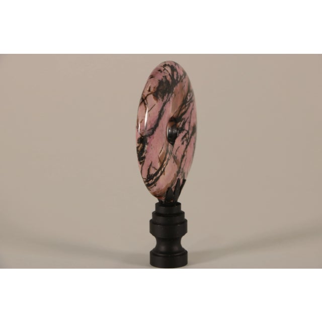 Pink Rhodonite Lamp Finial For Sale - Image 4 of 5