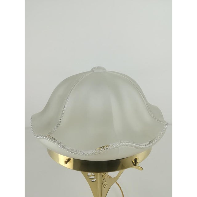 Viennese Table Lamp with Glass Shade, 1930s For Sale - Image 4 of 9