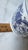 Ceramic Asian- Chinoiserie Floral Body Paired With a Striped Pagoda Roof Lid Canister For Sale - Image 7 of 9