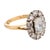1950s Mid Century Gia 1.01 Carat Old Mine Cut Diamond 18k Gold Cluster Ring, Size 12.5 For Sale - Image 5 of 5
