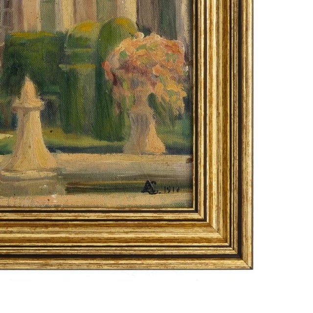 António José Da Costa, Landscape with Classical Building, Oil Painting For Sale - Image 5 of 6