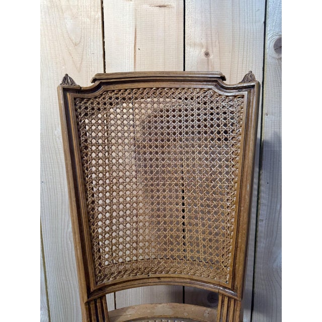 1970s Vintage Louis XVI Style Cane Chairs, 1970s, Set of 6 For Sale - Image 5 of 11