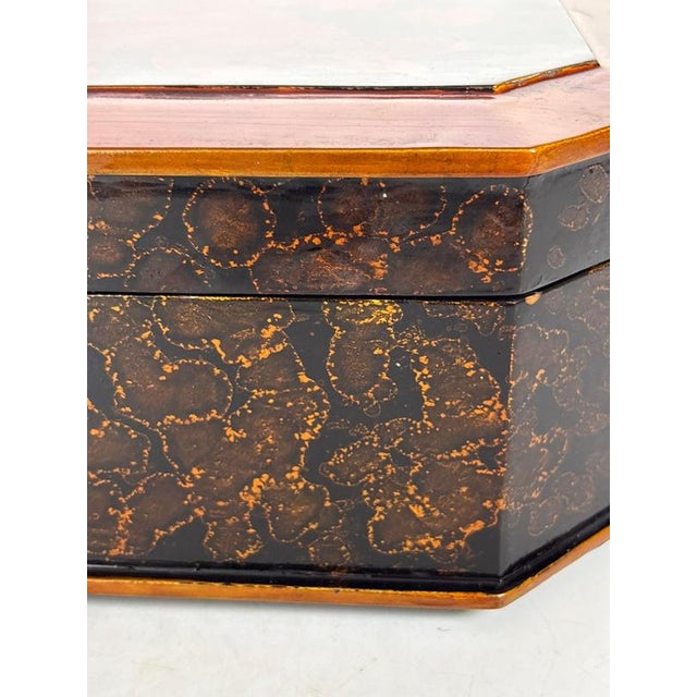 Large Brown and Black Lacquered Box, France, 1970s For Sale - Image 6 of 11