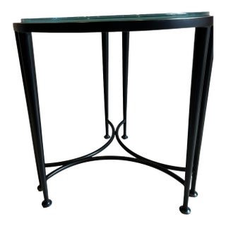 Baker Classico End Table, Blackened Bronze, Thick Glass Top, Baa3451 For Sale