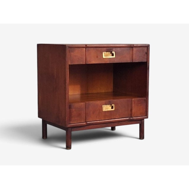 John Widdicomb, American Modern, Nightstand, Walnut, Brass, Usa, 1960s For Sale In New York - Image 6 of 13