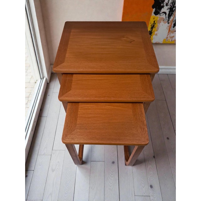 Mid-Century Modern Nesting Tables in Teak by Nathan for Parker Knoll, 1970s, Set of 3 For Sale - Image 6 of 18